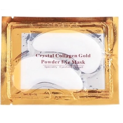 Máscara de olhos Crystal Collagen Gold Powder Eye Mask em embalagem dourada