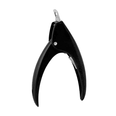 Cortador de unhas para animais preto com mola de metal