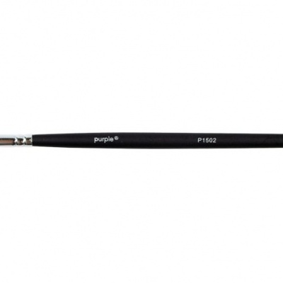 Pincel fino com cabo preto e ferragem prateada