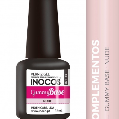 Frasco de verniz gel INOCOS GummyBase nude 15 mL