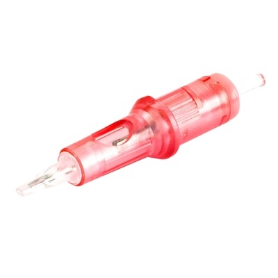 Conector elétrico vermelho translúcido com terminal metálico