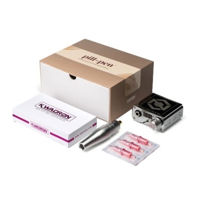 Kit de tatuagem com máquina tatuadora, agulhas e caixa KWADRON