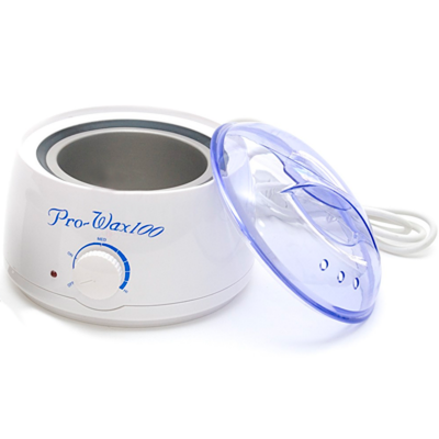 Aparelho de aquecimento para cera Pro-Wax100 branco com tampa azul transparente