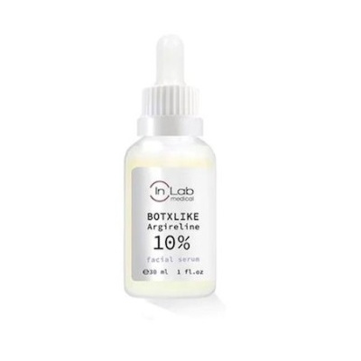 frasco branco de sérum facial InLab BOTXLIKE Argireline 10% com conta-gotas