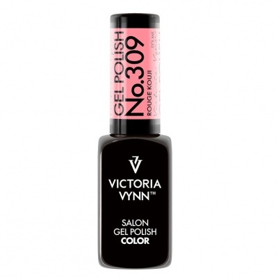 Frasco de verniz gel preto e rosa Victoria Vynn