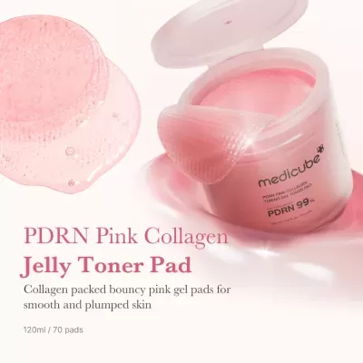 Medicube&#x20;PDRN&#x20;Pink&#x20;Collagen&#x20;Toning&#x20;Gel&#x20;Toner&#x20;Pad&#x20;&#x28;70&#x20;pads&#x29;