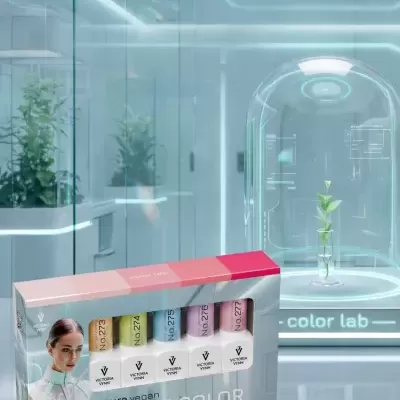 Conjunto de vernizes Victoria Vynn pure vegan INSIDE COLOR next gen creamy hybrid com 5 frascos coloridos