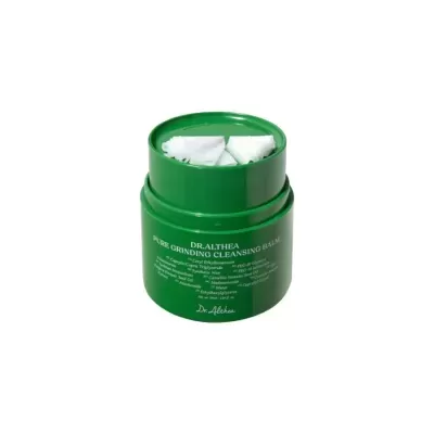 Frasco verde de produto cosmético aberto com conteúdo branco visível