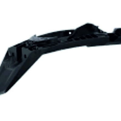 Peça plástica preta angular com texturas variadas