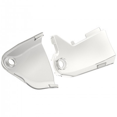 Tampas transparentes de plástico com aberturas circulares