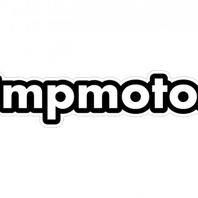Logotipo com o texto Jmpmotos em fundo branco