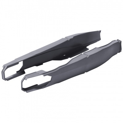 Par de protetores de bengala em plástico rígido preto