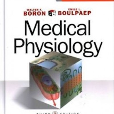 Capa do livro Medical Physiology com cubo ilustrado e texto