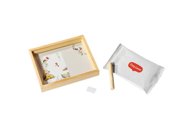 Jogo de construção com moldura de madeira e saco cinza 'Toy Love'