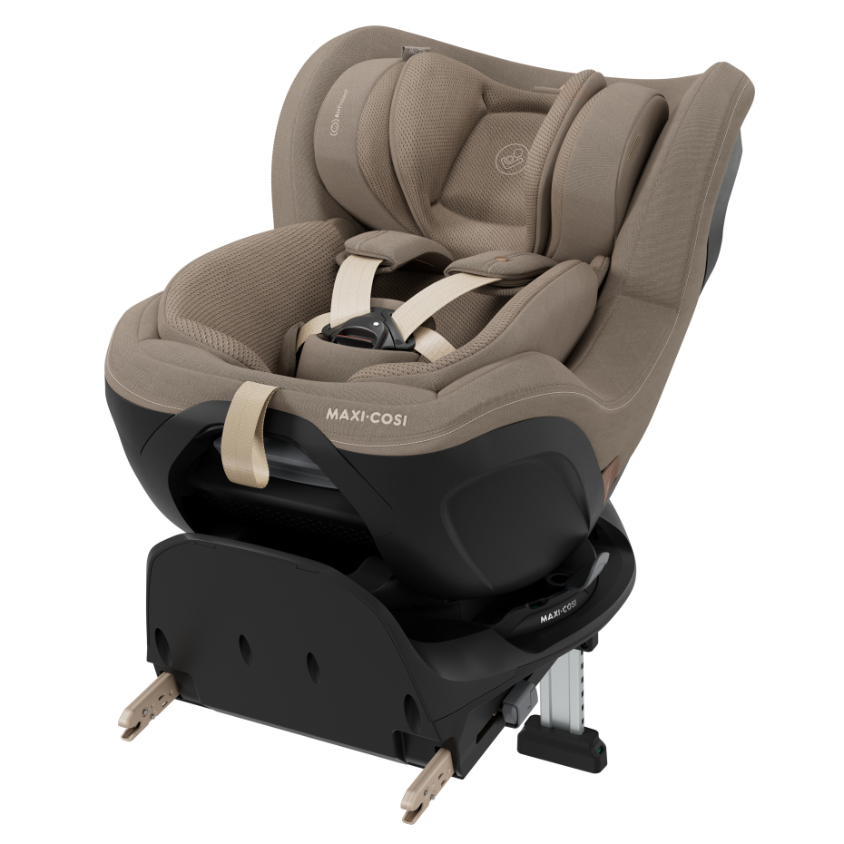 Cadeira auto para bebé Maxi-Cosi bege com arnês creme e base preta