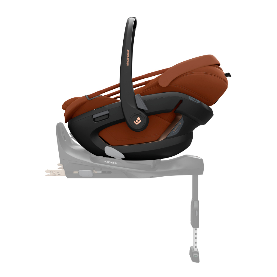 Cadeira auto para bebé Maxi-Cosi castanha com estrutura preta e base cinza