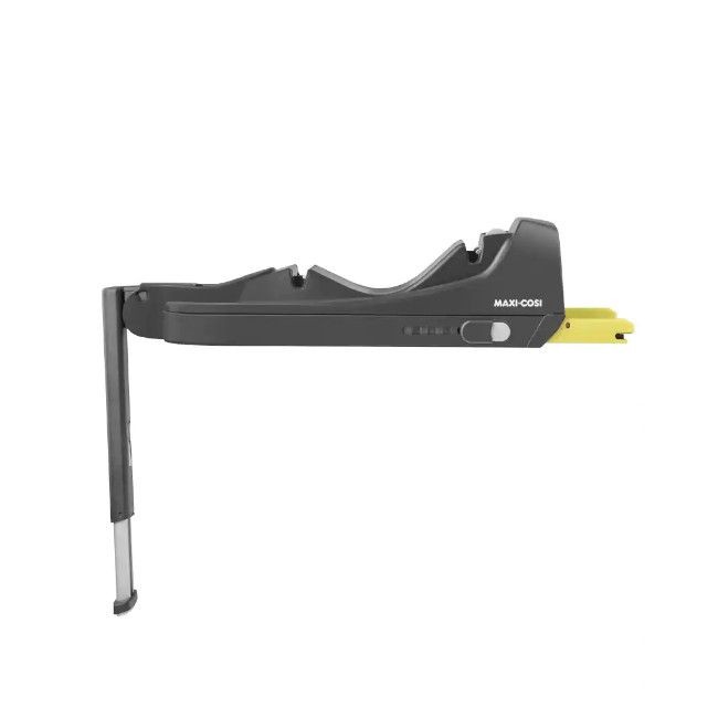 Base para cadeira de automóvel Maxi-Cosi cinza escuro com suporte ajustável e parte amarela de fixação