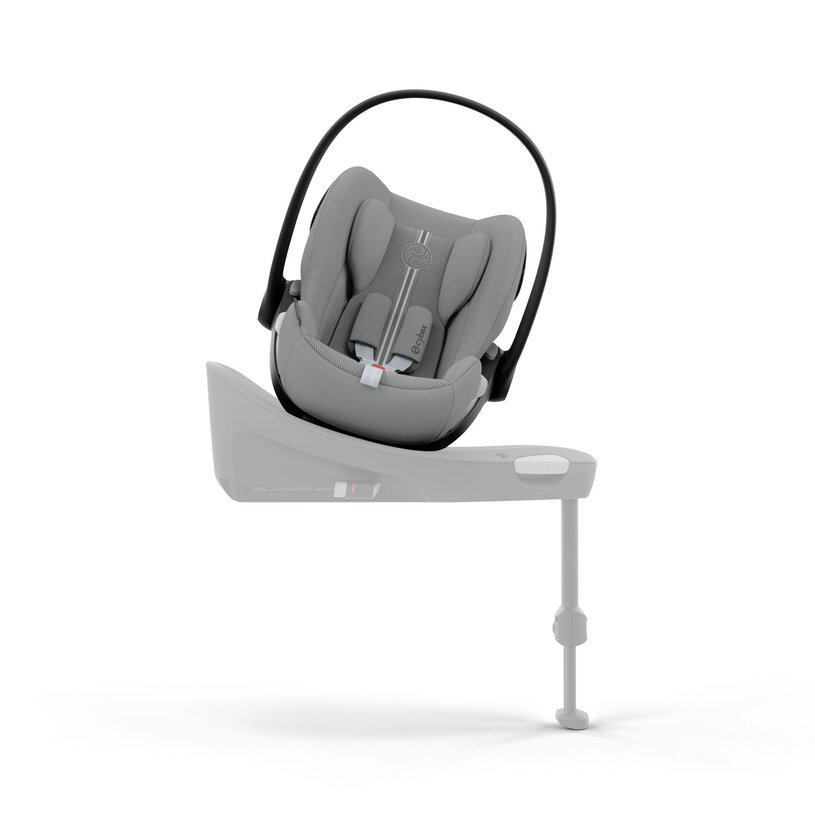 Cadeira auto para bebé cinzenta com arnês e base