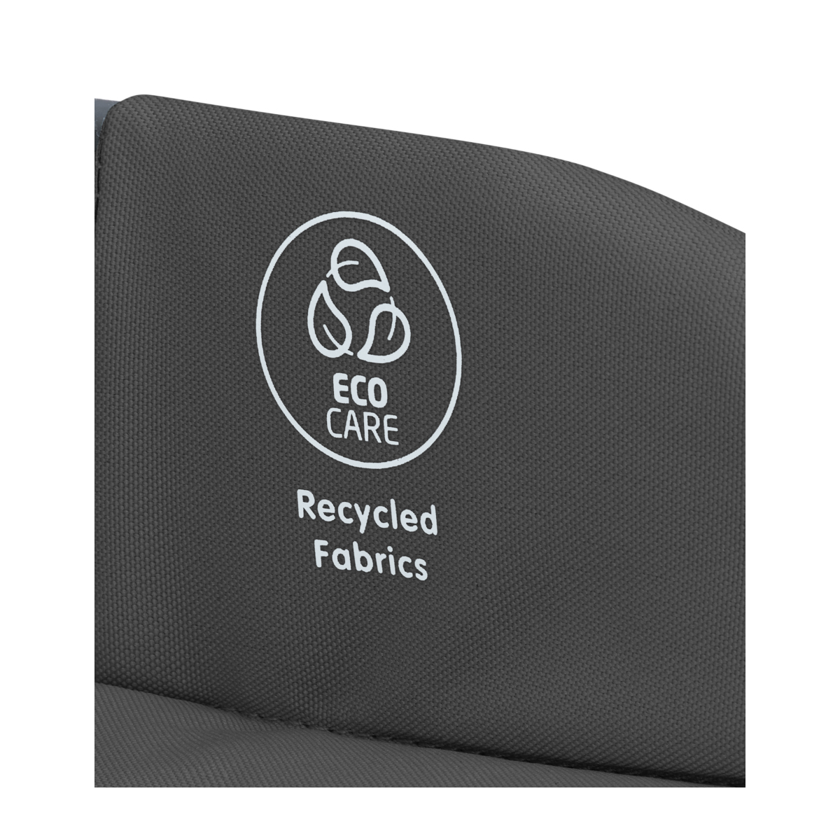Almofada cinzenta com logo ECO CARE Recycled Fabrics