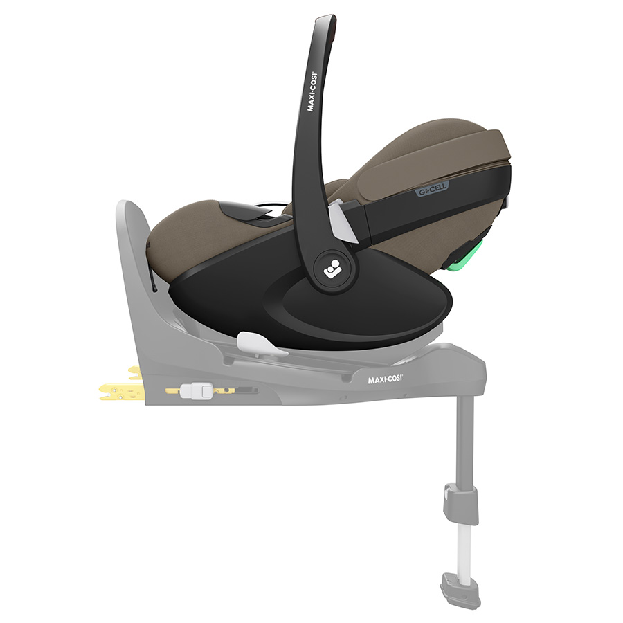 Cadeira auto para bebé Maxicosi castanha e cinza com base ISOFIX