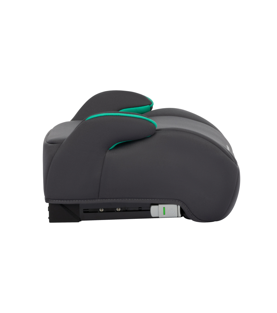 Assento de elevação infantil cinza escuro com detalhes verdes