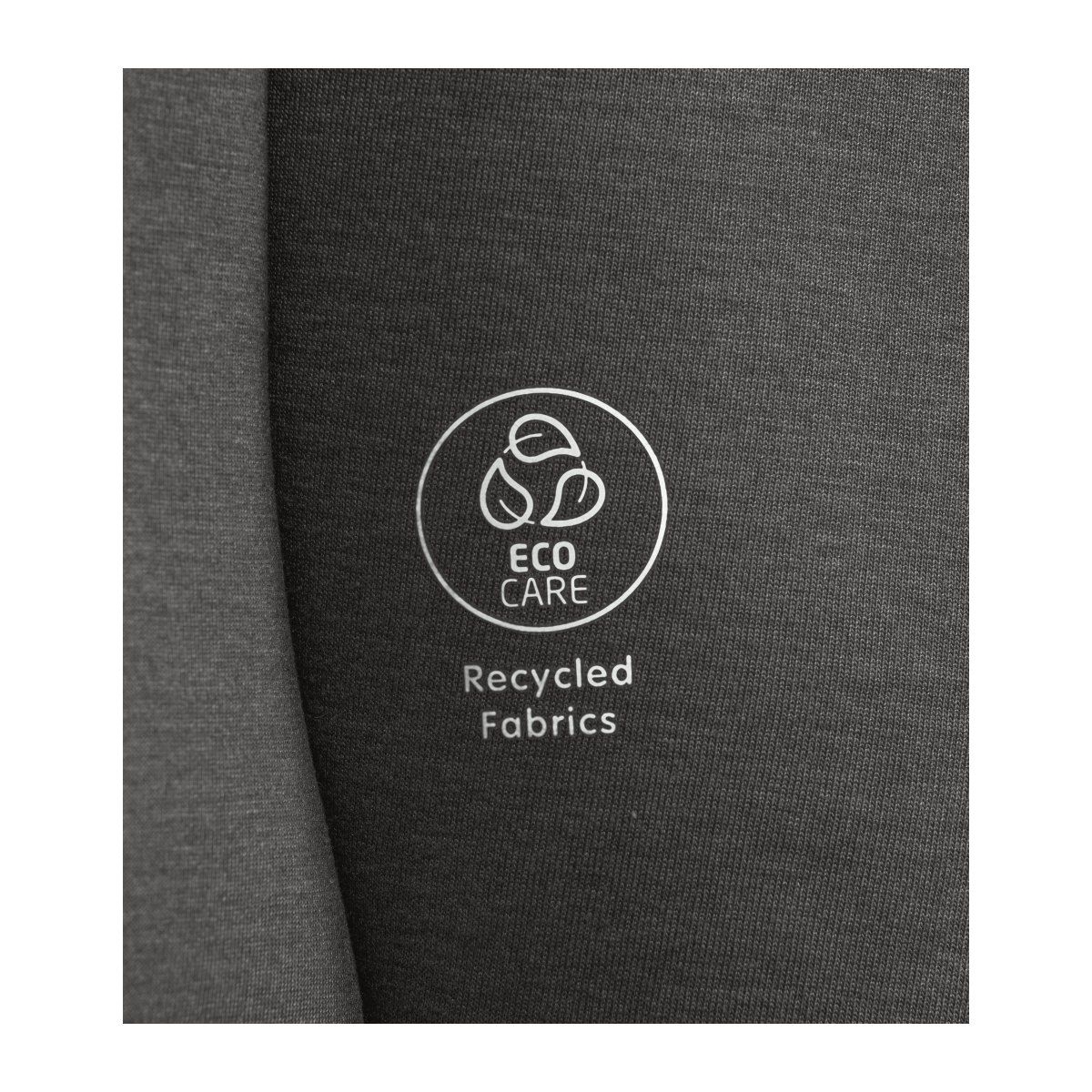 tecido cinza escuro com estampa ECO CARE Recycled Fabrics