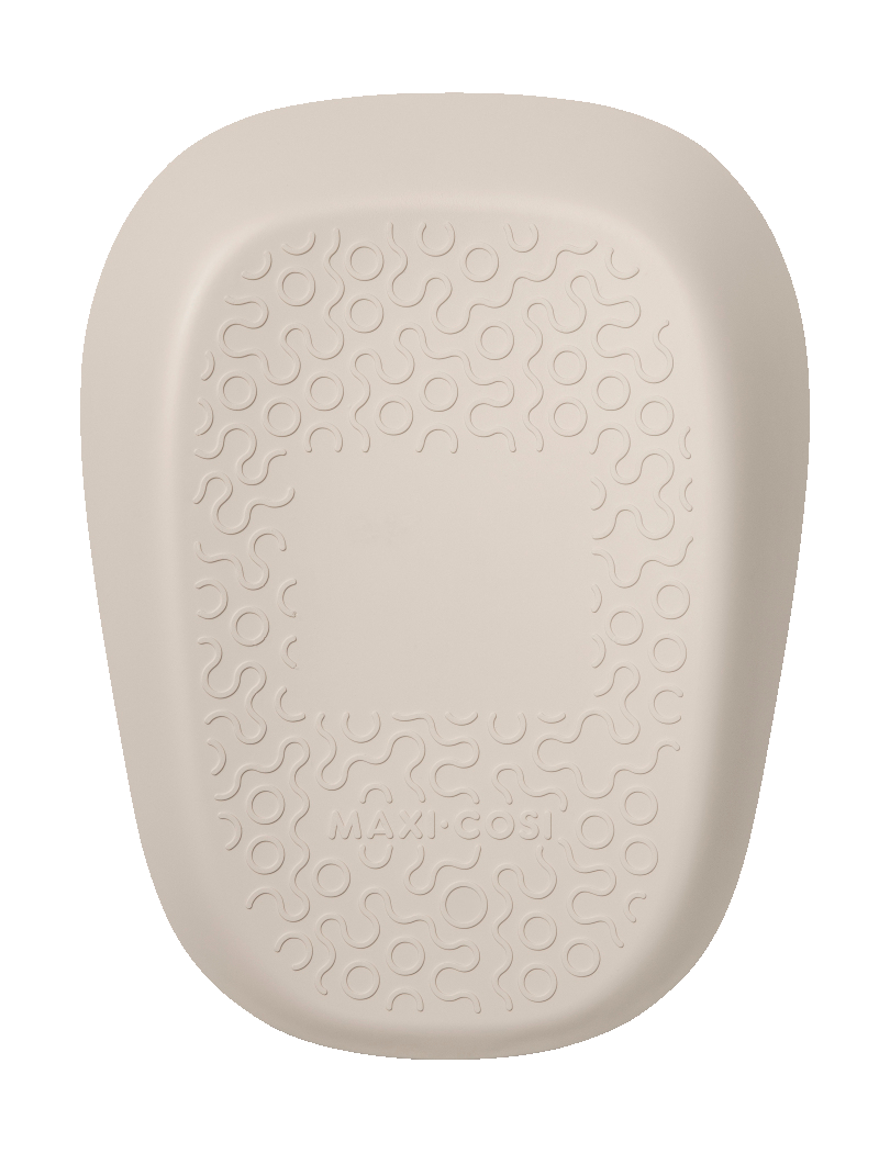 Superfície bege claro com textura e texto em relevo MAXI-COSI