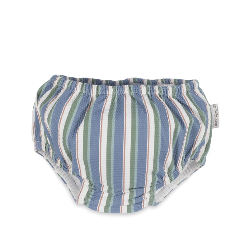 Cueca calções riscada com elástico para bebé