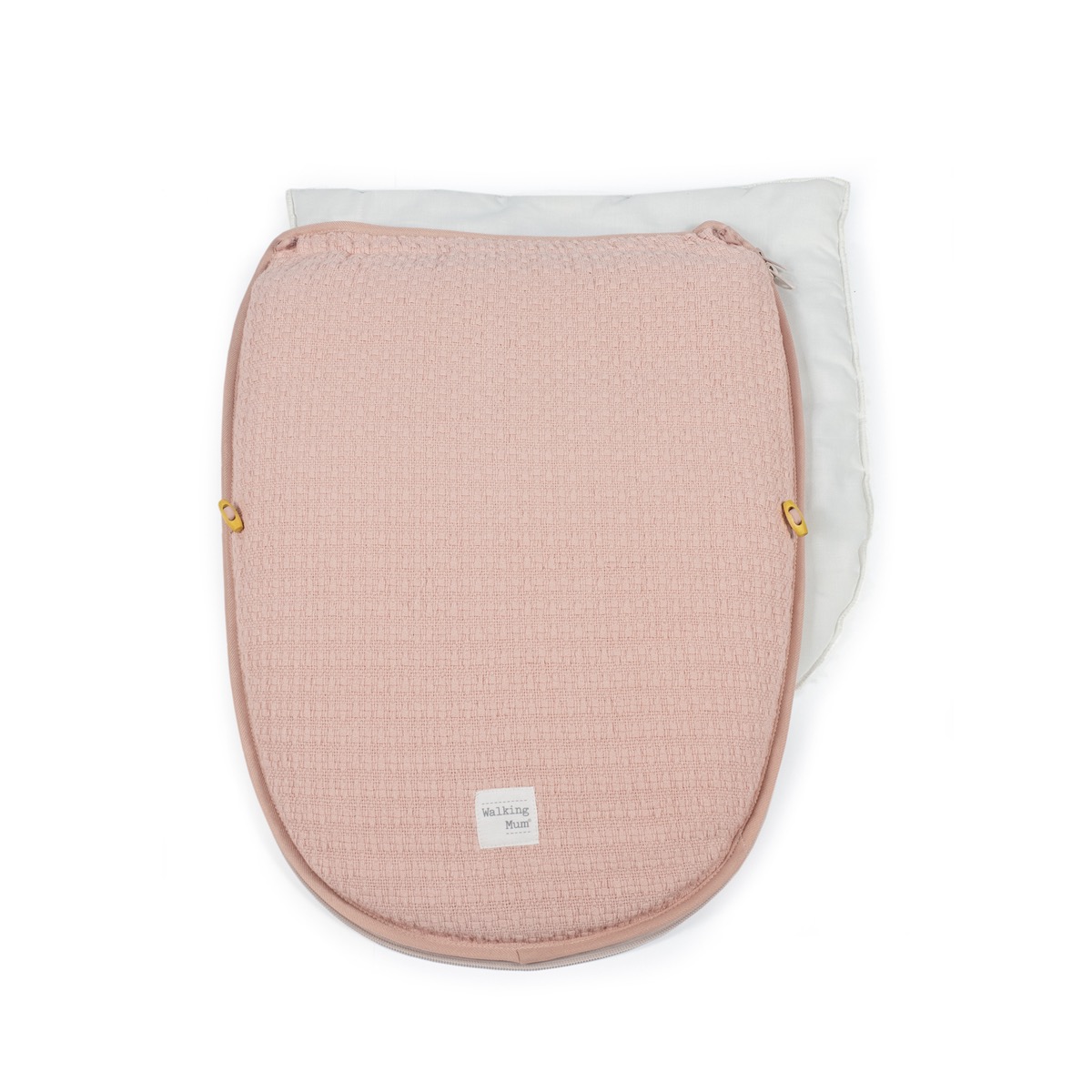 Colchão ou almofada rosa para bebé com almofada branca