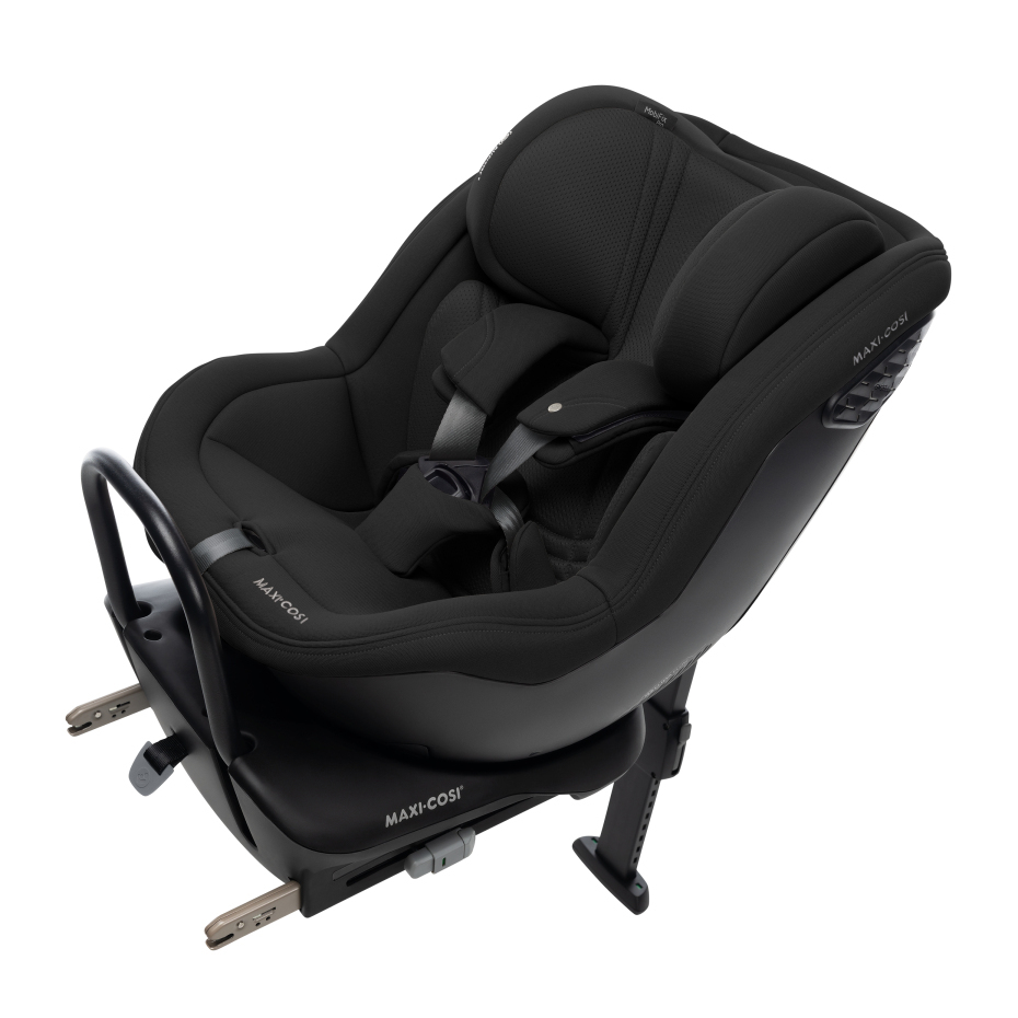Cadeirinha auto preta para bebé Maxi-Cosi com arnês e fixação ISOFIX