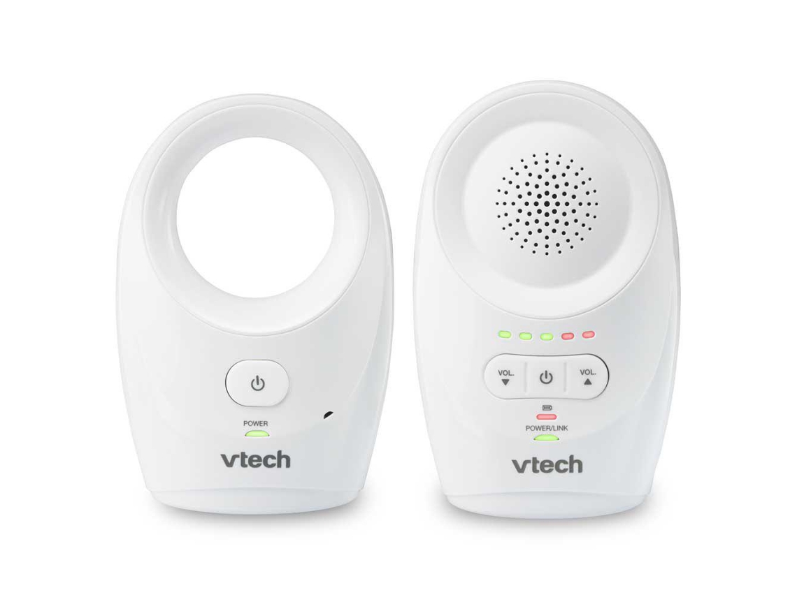Dispositivos eletrónicos VTech brancos lado a lado