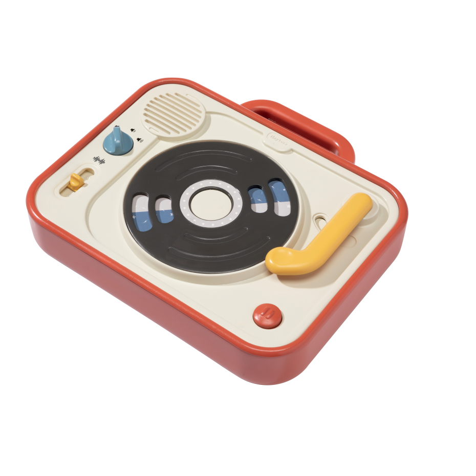 Toca-discos de brinquedo colorido em plástico