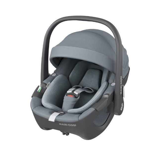 Cadeirinha de bebé cinza Maxi-Cosi com cinto e capota