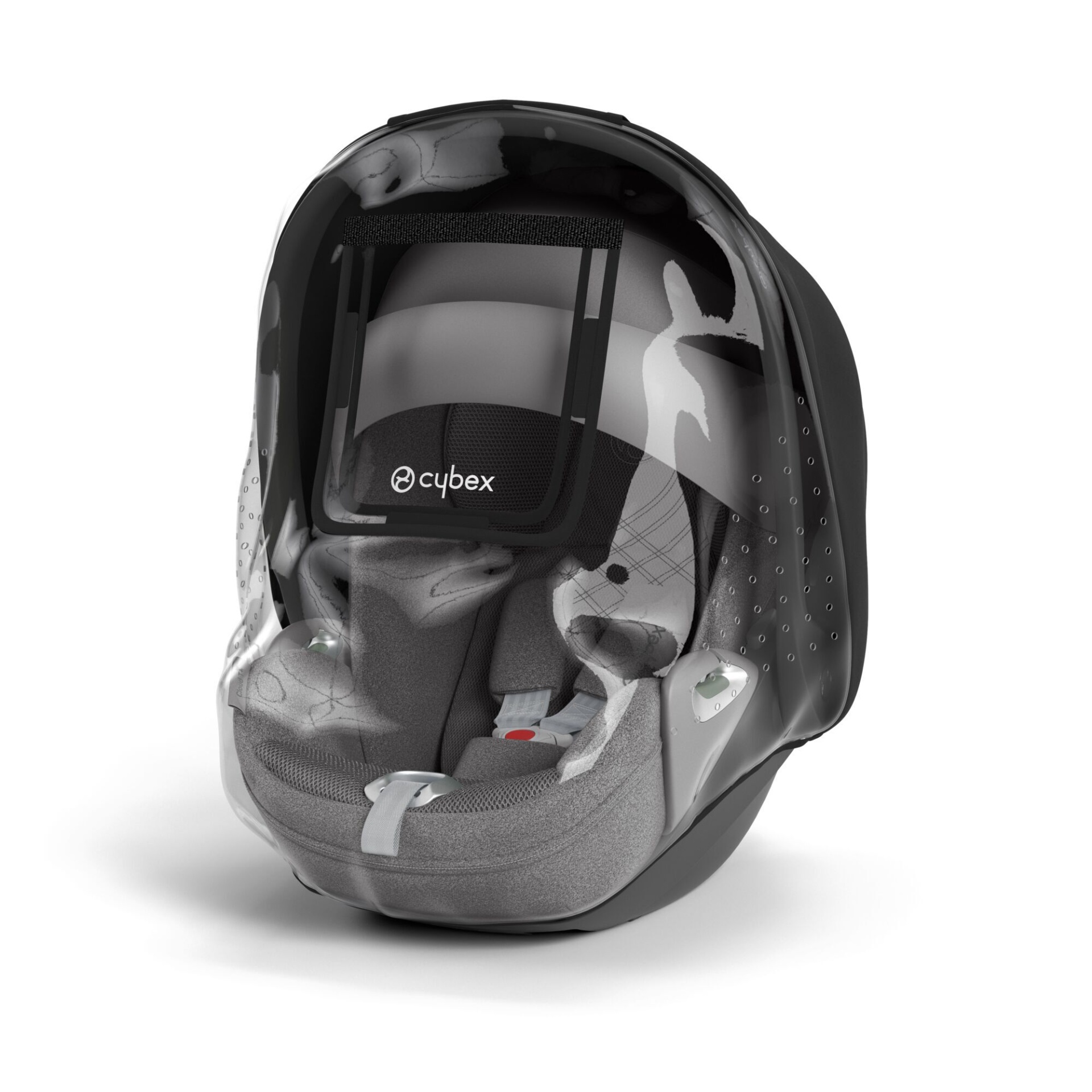 Cadeira auto para bebé cinzenta Cybex com viseira transparente