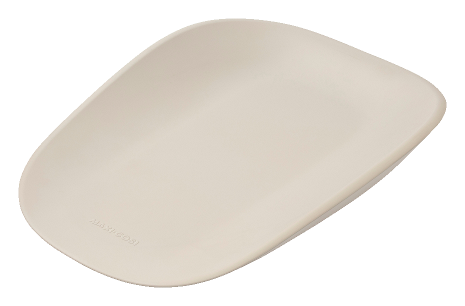 Prato retangular branco de cerâmica com bordas arredondadas