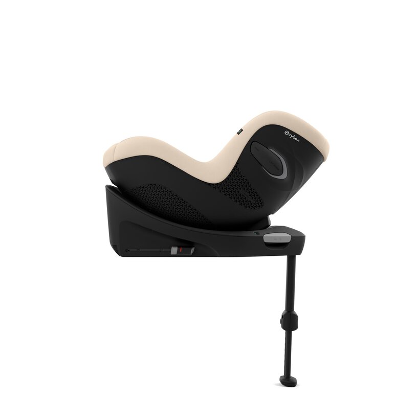 Cadeira auto para bebé Cybex preta e bege com base ajustável
