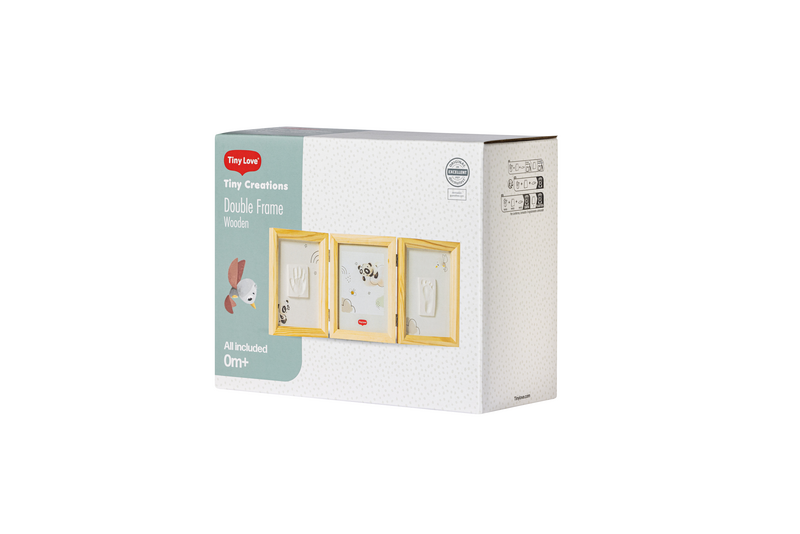 Caixa com moldura dupla amarela para bebé da marca Tiny Love