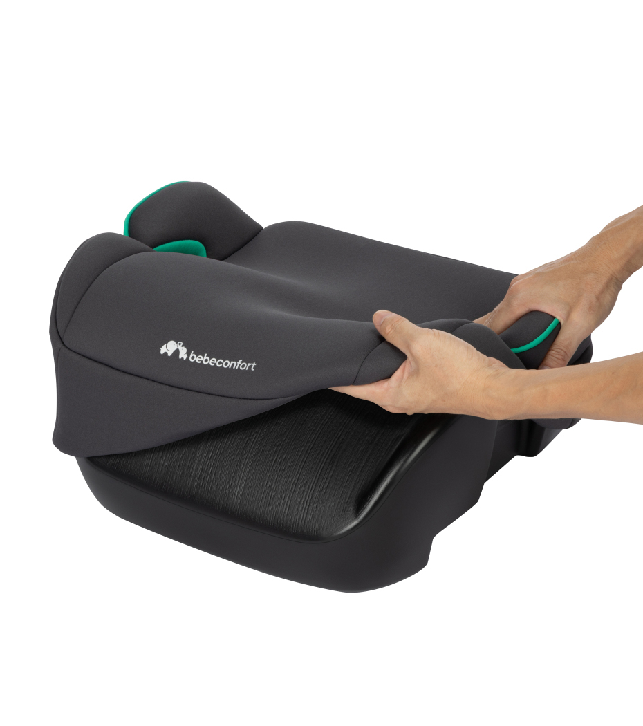 Assento elevatório para crianças bébeconfort preto e cinza com detalhes em verde
