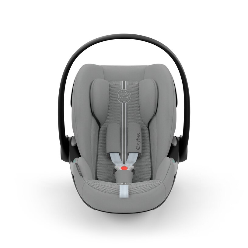 Cadeira auto para bebé cinzenta com arnês e pega preta Cybex