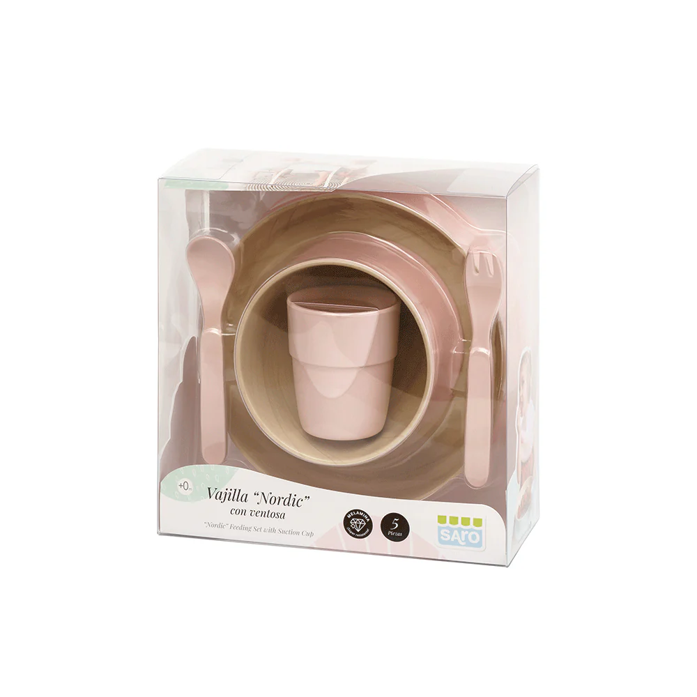 Conjunto de váçeos para criança em embalamento de plástico transparente