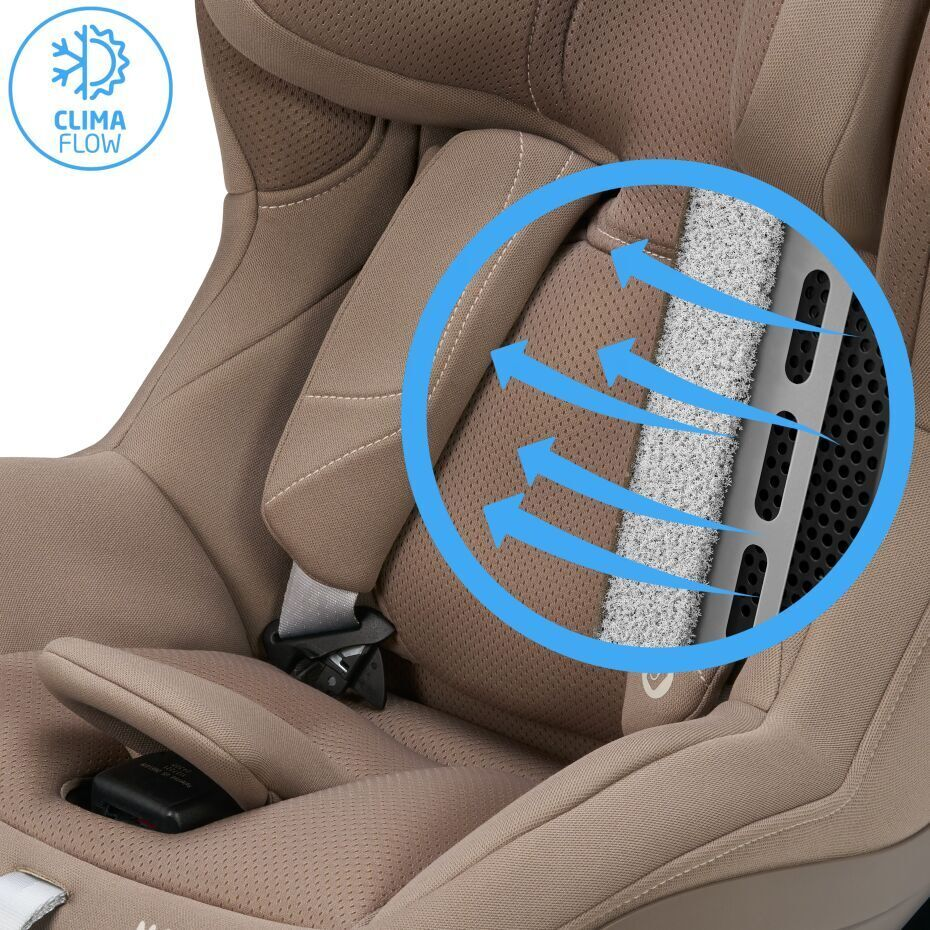 Cadeira auto castanha para criança com ventilação CLIMA FLOW