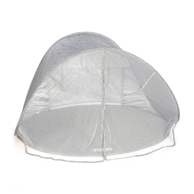 Tenda pop-up cinza claro com janela