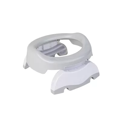 Assento redutor de sanita branco em plástico com dobradiça
