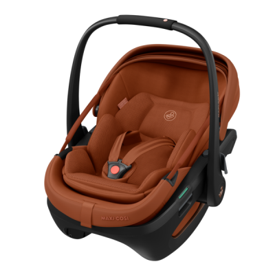 Cadeira de bebé Maxi-Cosi castanha com arnês de segurança preto
