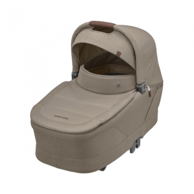 Moisés para bebé bege com capota e pega castanha, marca MAXI-COSI