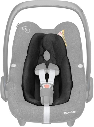 cadeira de bebé Maxi-Cosi cinza com almofada preta
