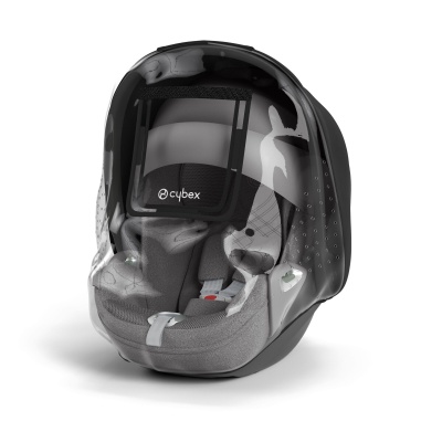 Cadeira auto para bebé cinzenta Cybex com viseira transparente
