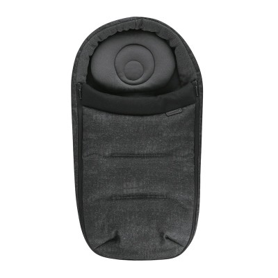 Saco cinzento escuro acolchoado para bebé com fecho de correr