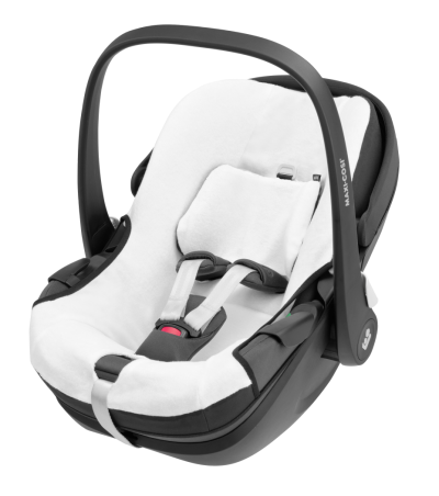Cadeira auto para bebé Maxi-Cosi branca e preta com arnês de segurança