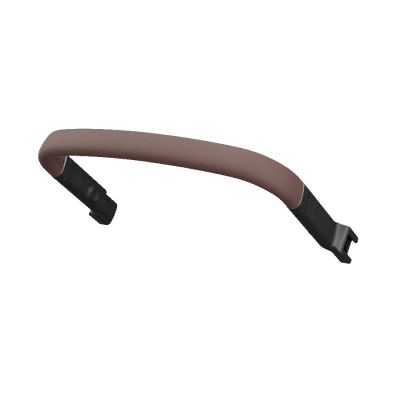 Bara de pega para carrinho de bebé castanha com extremidades pretas